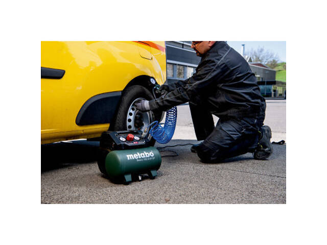 Компресор Metabo BASIC 160-6 W OF безмасляний, 900Вт, 6л, 160л/хв, 8бар. (601501000) - Фото 4