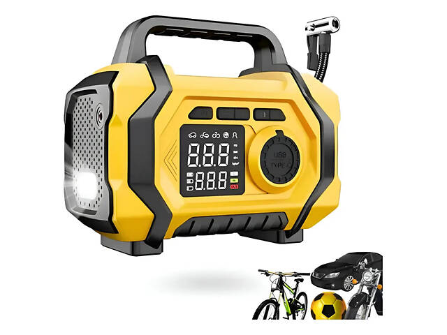 Компрессор портативный / Мини-компрессор для авто ATJ-201 - Фото 1