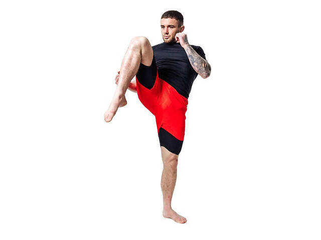Компресійні шорти для RDX MMA T16 2-в-1 RED/BLACK-S - Фото 6