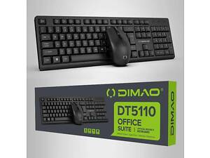 Компьютерная клавиатура с мышкой Dimao DT5110. Набор офисная клавиатура и мышка англ раскладка