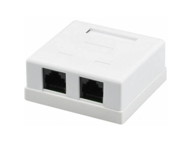 Комп'ютерна розетка RJ45x2 UTP cat.5e Kingda (KD-WP6035-C5e) - Фото 1