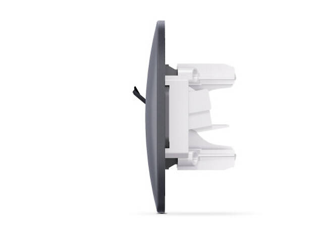 Комп'ютерна розетка Videx BINERA CAT6 одинарна чорна (VF-BNSK1PC6-BG) - Фото 3