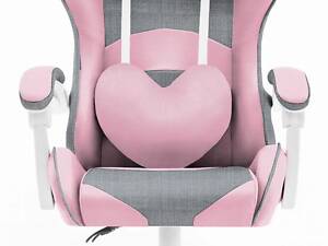 Компьютерное кресло Hell's Rainbow Pink-Gray тканина