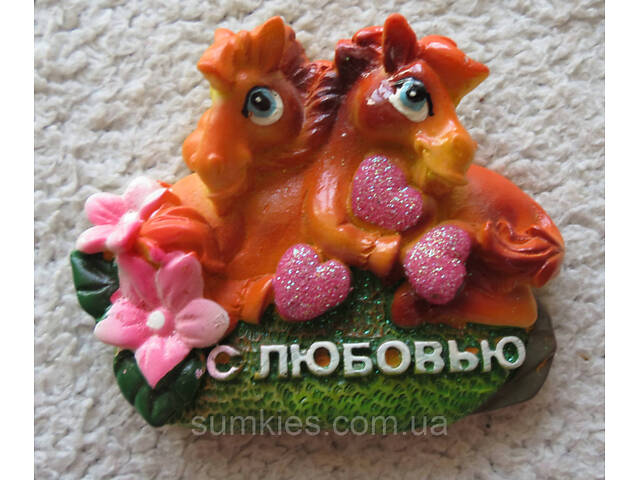 Конь магнит пара символ 2026 сувенир подарок новогодний год коня магниты 7х6см - Фото 2