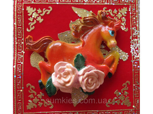 Конь магнит символ 2026 сувенир подарок новогодний год коня магниты 8х7см - Фото 2