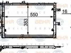 Конденсатор, кондиционер BEHR HELLA SERVICE 8FC351300621 на OPEL VITA C (F08, F68)