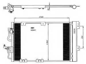 Конденсатор, кондиционер NRF 35554 на OPEL ZAFIRA B Van