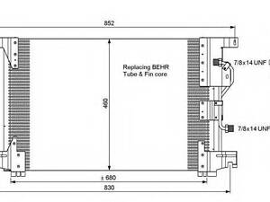 Конденсатор, кондиционер NRF 35772 на MERCEDES-BENZ ACTROS