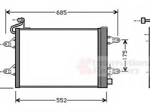 Конденсатор, кондиционер VAN WEZEL 76005007 на SKODA PRAKTIK (5J)