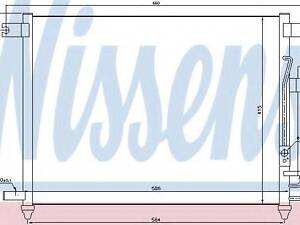 Конденсатор без хладогену NISSENS 94641 на DAEWOO KALOS (KLAS)