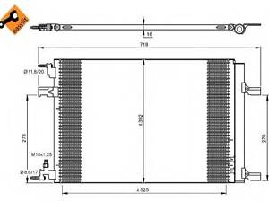 Радіатор кондиціонера Chevrolet Cruze, Orlando Opel Astra J, Zafira C 1.3D-2.0D 05.09-