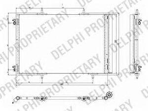 Конденсатор кондиционера CITROENPEUGEOT C2C3C4DS320720810072008 1,0-1,6 02 DELPHI TSP0225642 на CITROËN C2 (JM_)