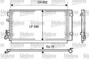 Конденсатор кондицiонера RENAULT GrandScenicMeganeScenic 1,4-2,0 09&gt &gt VALEO 814094 на RENAULT SCÉNIC III (JZ0/1_)