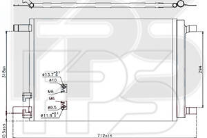 Конденсатор кондиционера Skoda Octavia A7, VW Golf VII, Passat B8 EUR, Audi A3, Q3, Seat Leon (KOYOAIR)