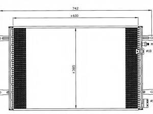Конденсатор кондиціонера AUDI A6 04- (вир-во NRF) NRF 35605 на AUDI A6 седан (4F2, C6)