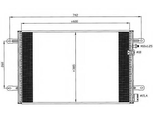 Конденсатор кондиціонера AUDI A6 04- (вир-во NRF) NRF 35605 на AUDI A6 седан (4F2, C6) - Фото 1