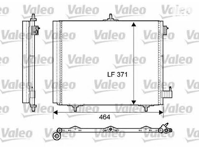 Конденсатор кондиционера Citroen C2 2003-2024 Valeo 814095 - Фото 1
