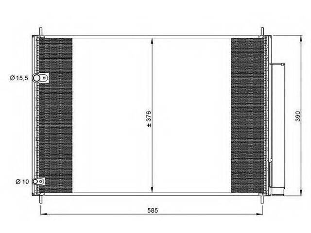 Конденсатор кондиционера TOYOTA Auris 06- (производство NRF) NRF 35839 на TOYOTA ALTIS седан (E15_) - Фото 1