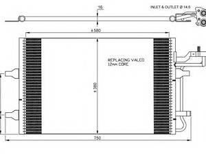 Радіатор кондиціонера Volvo C30, C70 , S40 , V50 1.6-2.0D 12.03-12.12