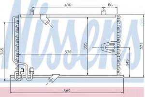 Конденсер B10(E34)3.5 i BITURBO(+)[OE 1.391.393] NISSENS 94408 на BMW 5 седан (E34)
