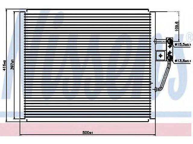 Конденсер B10(E39)3.2 i(+)[OE 6453.8.378.438] NISSENS 94529 на BMW 5 седан (E39)