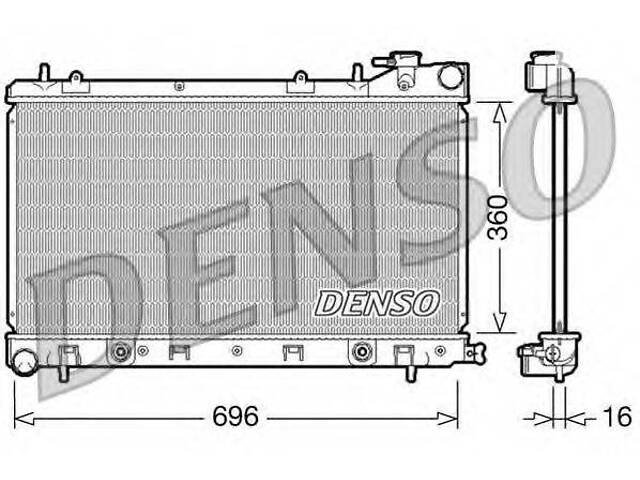 Конденсер DENSO DRM36002 на SUBARU FORESTER (SG)