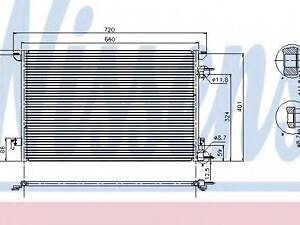 Конденсер FT CROMA(05-)1.9 JTD(+)[OE 24418363] NISSENS 94598 на FIAT CROMA (194)