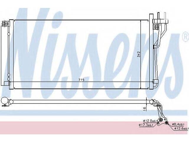 Конденсер HY SONATA(05-)1.8 TURBO(+)[OE 97606-3K160] NISSENS 94804 на HYUNDAI i45 VI седан (YF)