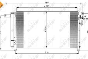 Конденсер кондіционера , KIA Rio 05-