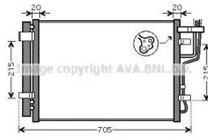 Конденсер кондіционера (вир-во AVA)