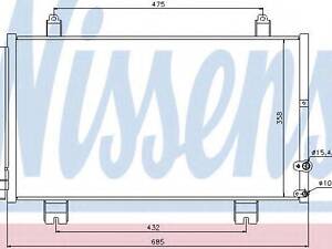 Конденсер кондиционера NISSENS 940261 на LEXUS GS седан (GRS19_, UZS19_, GWS19_)