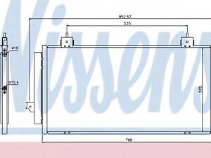 Конденсер кондиціонера NISSENS 94741 на TOYOTA RAV 4 Mk II (CLA2_, XA2_, ZCA2_, ACA2_)
