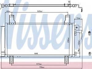 Конденсер кондиціонера NISSENS 94792 на MAZDA ATENZA Наклонная задняя часть (GG)