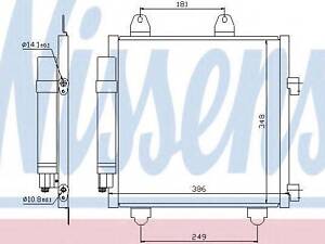 Конденсер кондиціонера NISSENS 94891 на CITROËN C1 (PM_, PN_)