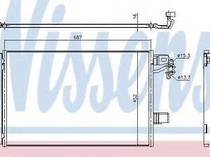Конденсер кондиционера NISSENS 940345 на VW KOMBI / CARAVELLE V автобус (7HB, 7HJ, 7EB, 7EJ, 7EF)