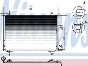 Конденсер PT 307(00-)1.4 HDi(+)[OE 6453.FH] NISSENS 94560 на CITROËN C5 I (DC_)