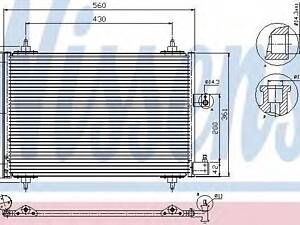 Конденсер PT 406(99-)1.6 i(+)[OE 6453.EC] NISSENS 94534 на PEUGEOT 406 седан (8B)