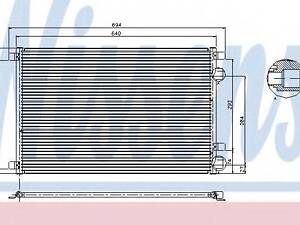 Конденсер RN MEGANE II(02-)1.4 i 16V(+)[OE 82 00 115 543] NISSENS 94626 на RENAULT MEGANE II седан (LM0/1_)