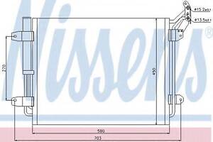 Конденсер VW TIGUAN(07-)1.4 TSI(+)[OE 5N0.820.411 C] NISSENS 940138 на VW TIGUAN (5N_)