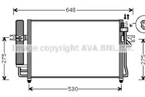 Конденсор Hyundai Getz 08/02- (выр-во AVA)