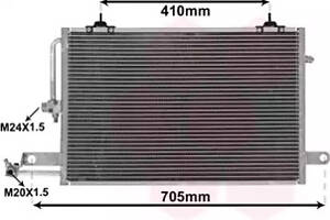 Конденсор кондиціонера AUDI 100/A6 MT/AT 90-97 (Van Wezel)