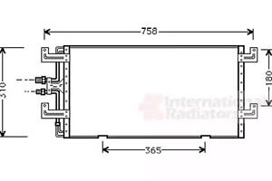 Конденсор кондиционера COND TRANSPORTER T4 90-00 (Van Wezel)