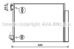 Конденсор кондиціонера DACIA, RENAULT (вир-во Ava)