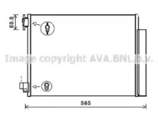 Конденсор кондиціонера DACIA, RENAULT (вир-во Ava)
