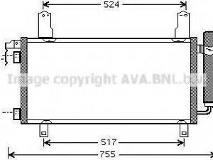 Конденсор кондиціонера MAZDA 6 ALL 02-08 (вир-во AVA) AVA QUALITY COOLING MZ5157D на MAZDA ATENZA Наклонная задняя часть