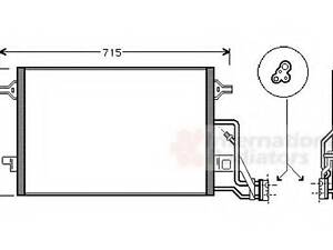 Конденсор кондиционера VW PASSAT VISUPERB 00- (Van Wezel) VAN WEZEL 58005189 на VW PASSAT седан (3B2)