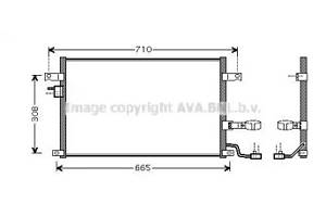 Конденсор Lacetti / Nubira All 08/03- (AVA)