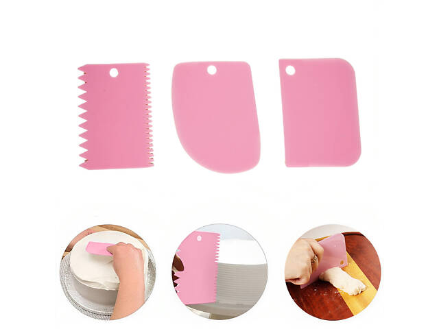 Кондитерський набір для прикрашання тортів та кексів з 7 предметів (підставка для торта, шпателі, скребки) - Фото 7