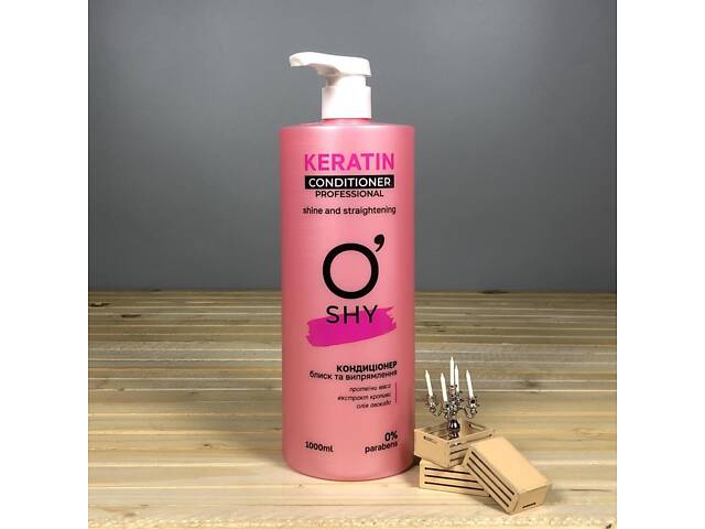 Кондиціонер для волосся O'Shy Keratin Professional, блиск та випрямлення - 1 л.