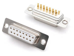 Конектор DB15 2u Gold RS232 COM-порт Female